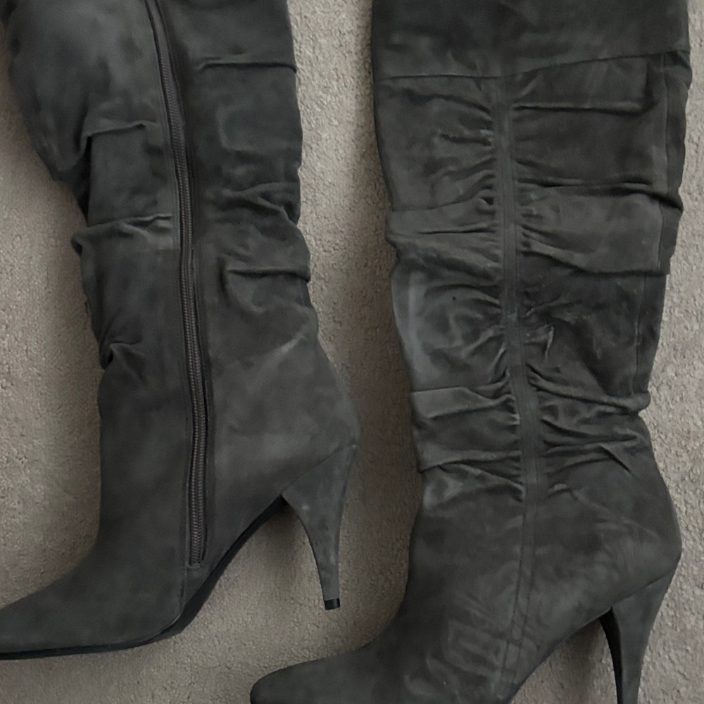 Banana Republic Charcoal Heeled Boots